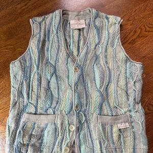 COOGI Multicolor Pastel Cable Knit Vest